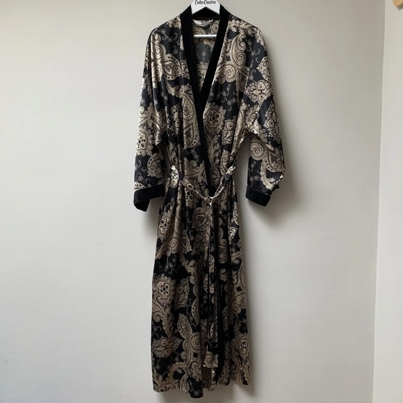 Vintage satin dressing gown fits uk 12 14 st Michael M&S - Picture 2 of 10